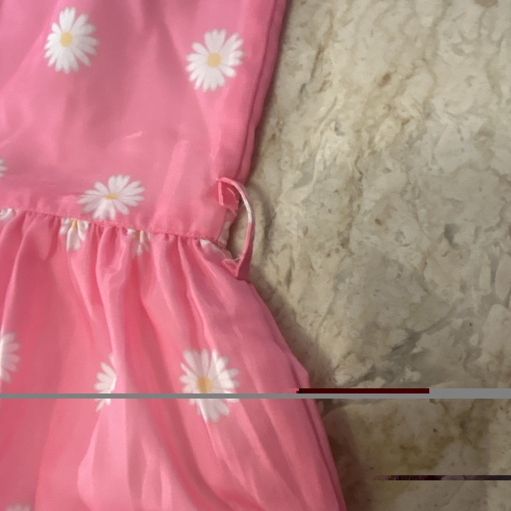 Sunny Fashion Girls Easter Dress M Pink Daisy Bunny Egg Hunt No Belt Worn Once - Picture 6 of 8